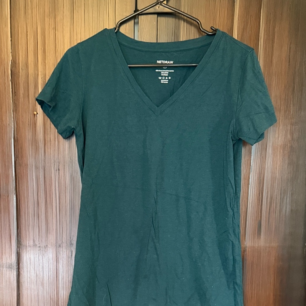 Teal V-Neck Short Sleeve Tee